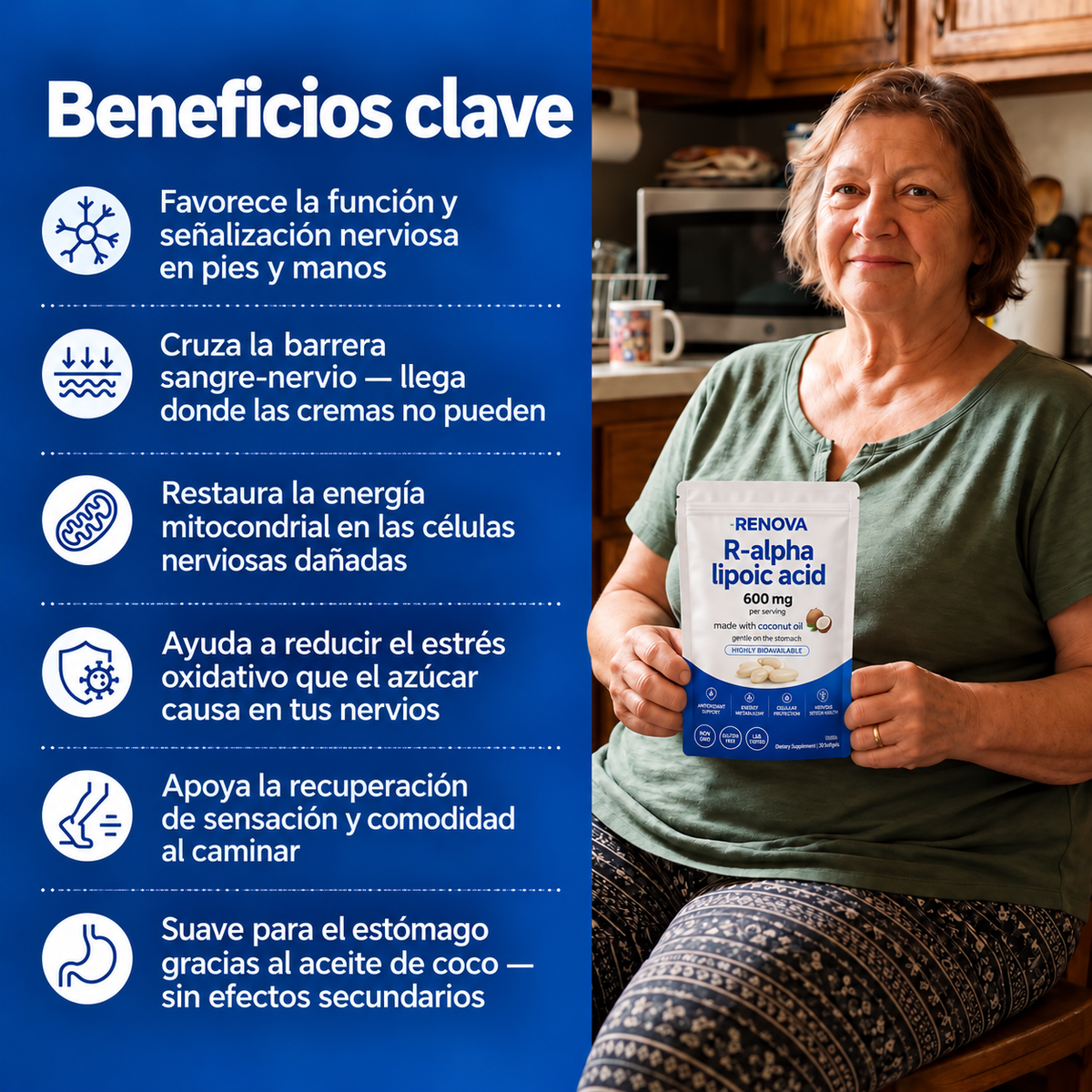 Ácido R-Alfa Lipoico 600 mg – Forma R Pura